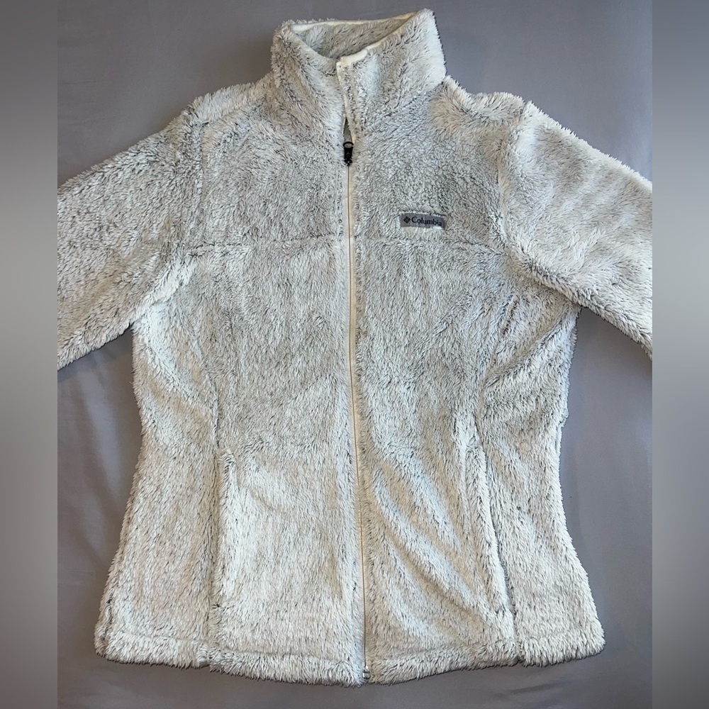 Ice Blue Fleece Zip-Up Columbia Jacket